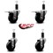 Service Caster 3.5'' Phenolic Swivel 1-1/4'' Expand Stem Caster Set 2 Total Lock Brakes, 4PK SCC-EXTTL20S3514-PHS-2-S-2-114 - alternate 4